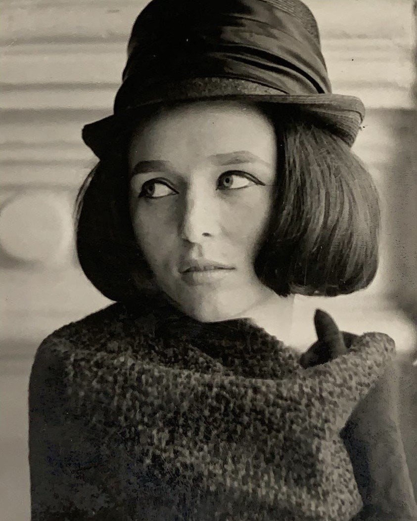 A portrait of Margo, the founder's grandmother, in Moscow in 1965