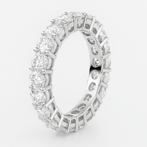 4.40ct round lab diamond 18k eternity ring