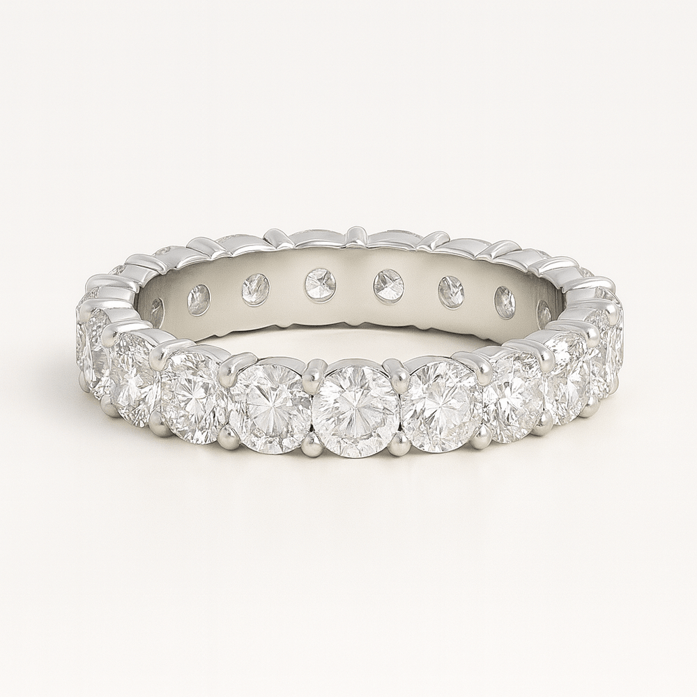 4.40ct round lab diamond 18k eternity ring