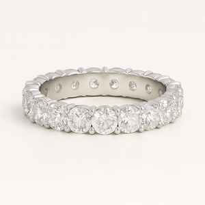 4.40ct round lab diamond 18k eternity ring