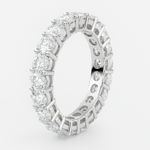 4.40ct round lab diamond 18k eternity ring