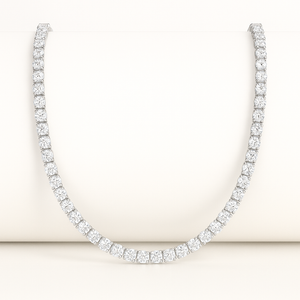 24.50tcw Lab Diamond Tennis Necklace (16") in 18K White Gold