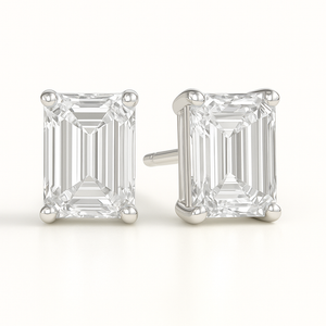 2tcw Emerald cut Lab-Grown Diamond Studs