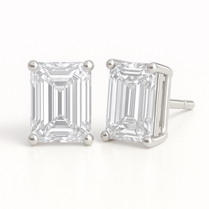 2tcw Emerald cut Lab-Grown Diamond Studs