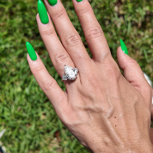 Irdoja Pear Radiance Diamond Ring
