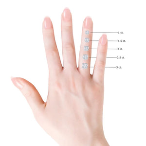 Cushion Lab Diamond Ring with Double-Claw Prongs & Side Stones