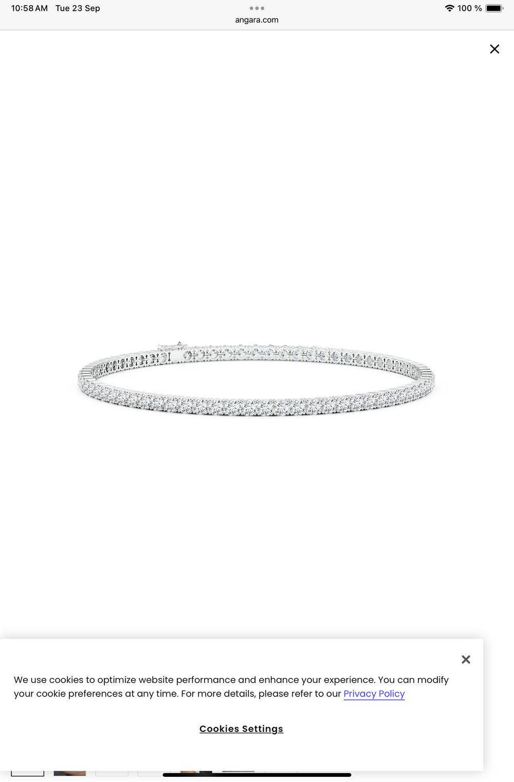 Lab-Grown Classic Diamond Linear Tennis Bracelet featuring round brilliant diamonds in a sleek gold setting.