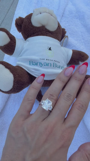 The Radiant ring in daylight, worn on the hand