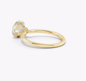 Hidden Halo Lab-Grown Diamond Ring | 14K-18K Gold | Round Cut