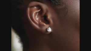 2tcw Carat Pear-Shaped Lab Diamond Stud Earrings in Rose Gold