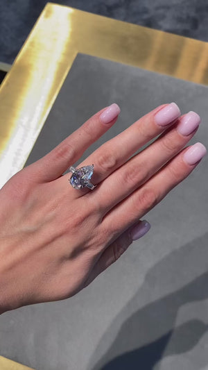 Irdoja Pear Radiance Diamond Ring