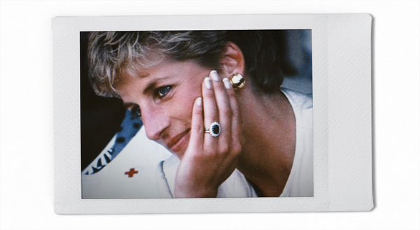 3.70ct Princess Diana Style Sapphire & Diamond Halo Ring (PT950)